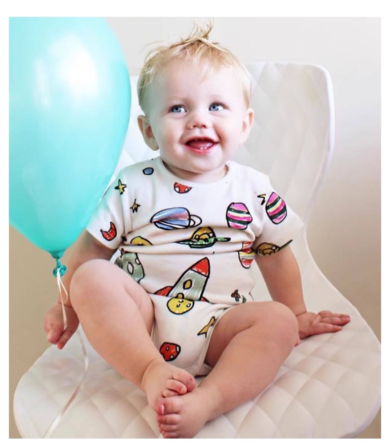 Baby Clothing Zip - Детский комбинезон с короткими рукавами, летний