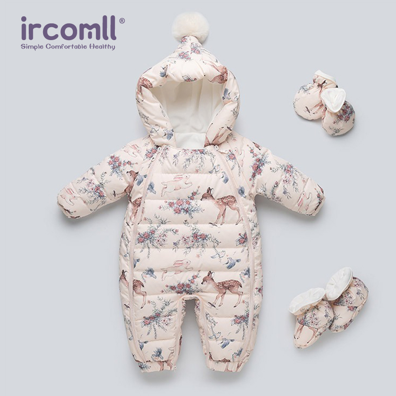 Baby Clothing Zip - Ircomll теплый комбинезон на белом утином