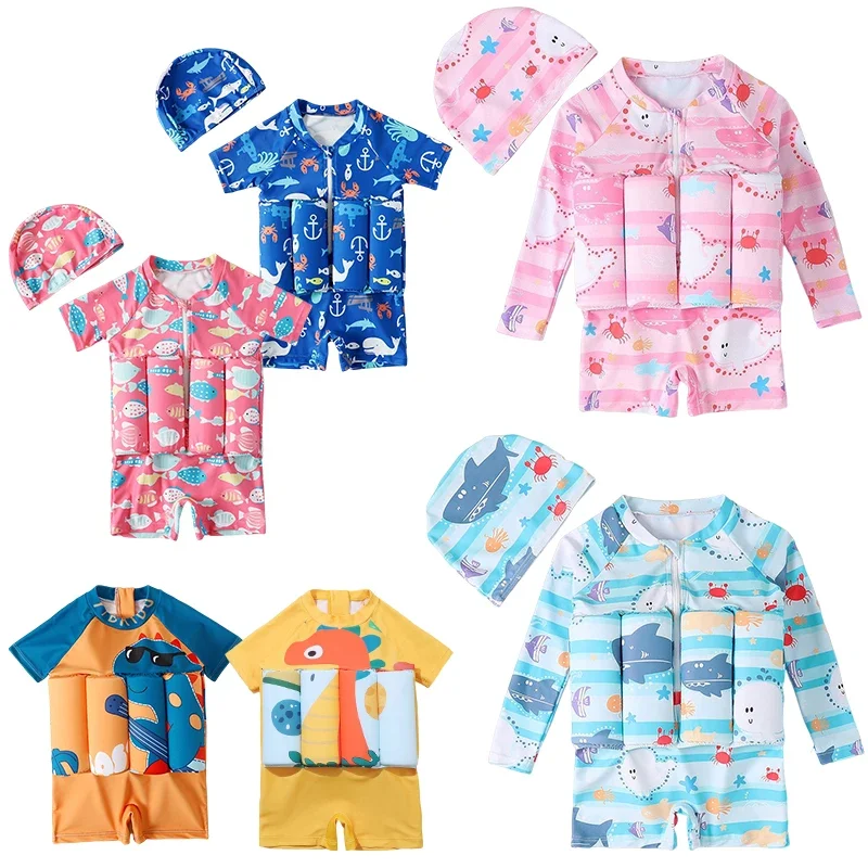 Baby Clothing Deals - Детский плавучий купальник с мультяшным принтом,