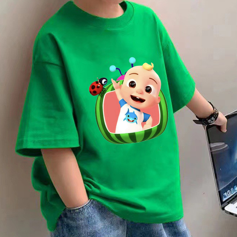 Baby Clothing - Детские футболки Cocomelons, хлопковые рубашки с