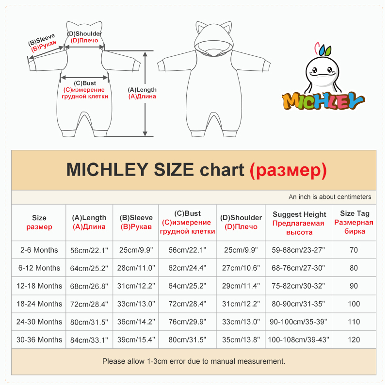 MICHLEY Carniva детские комбин – обзор и цена Baby Clothing Zip