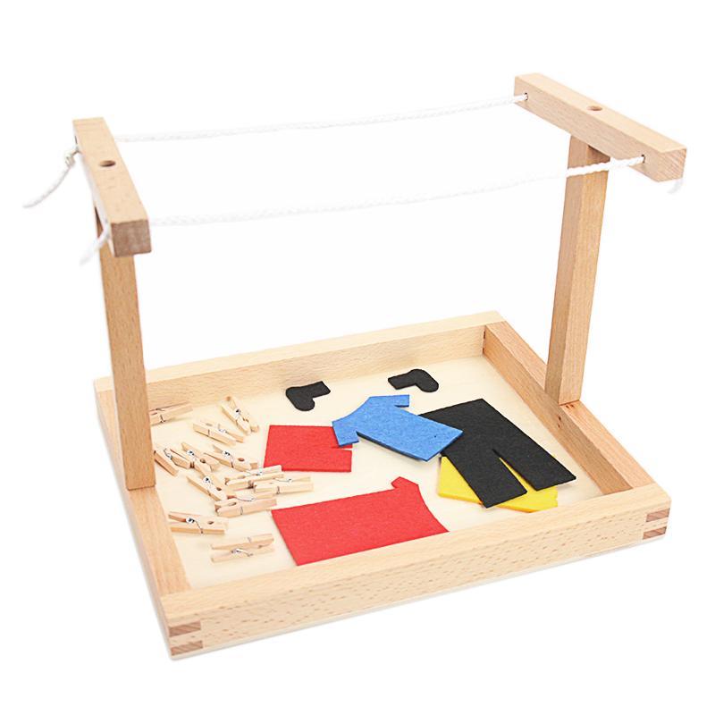 Детские деревянные Монтессори  – обзор и цена Baby Clothing Kit